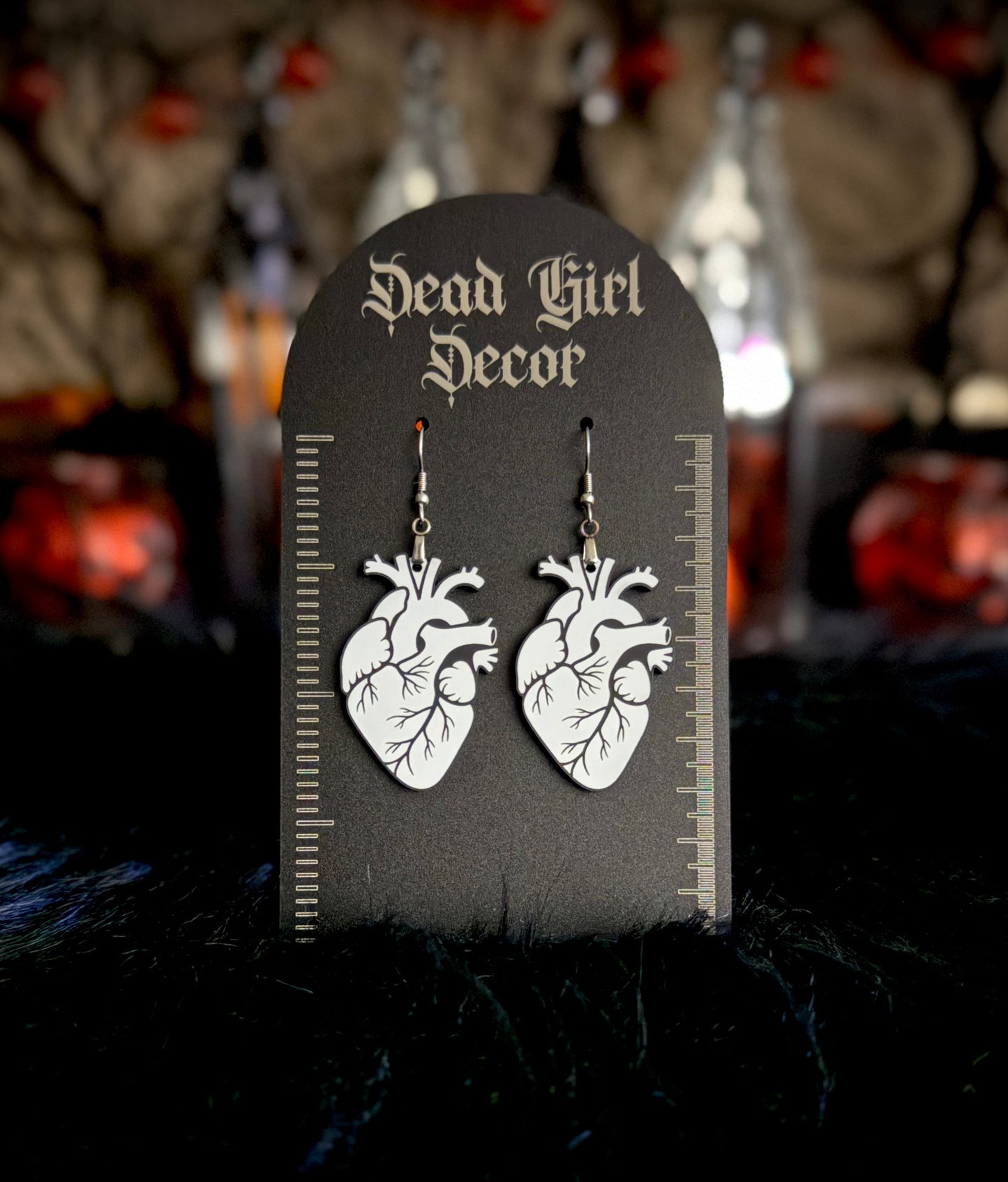 Anatomical heart earrings